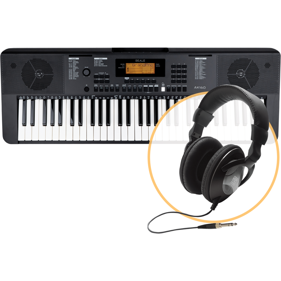 Beale AK160 Digital Keyboard Plus Smart Acoustic SHD25 Headphones