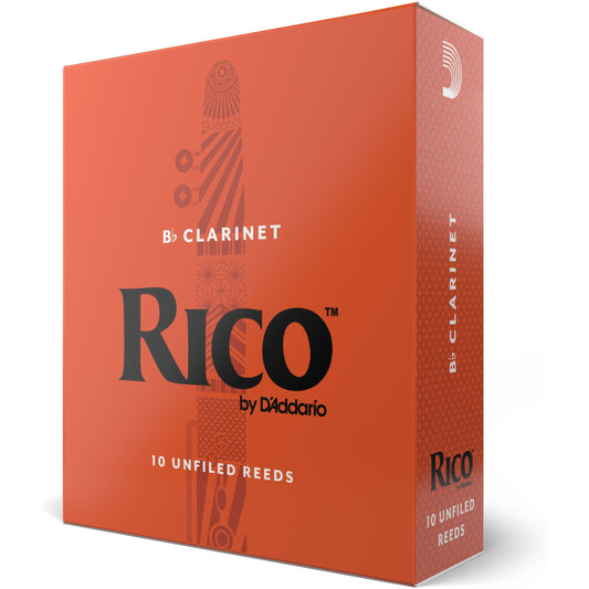 Rico by D'Addario Bb Clarinet Reeds, Strength 1.5, 10-Pack