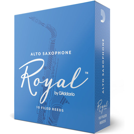 Royal by D'Addario Alto Sax Reeds, Strength 2.5, 10-Pack