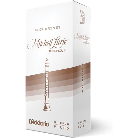 Mitchell Lurie Premium Bb Clarinet Reeds, Strength 2.0, 5 Pack