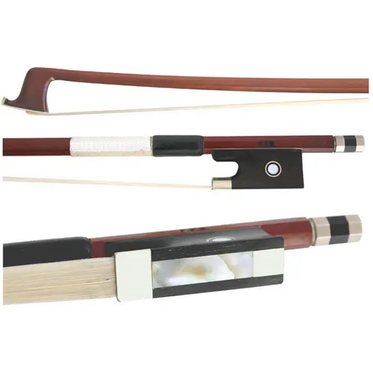 3/4 Size Violin Bow Natural Horsehair Brazilwood