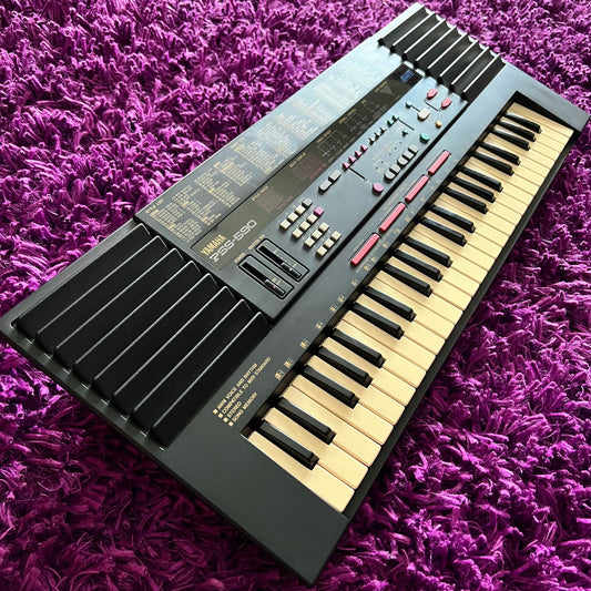 Yamaha PSS-590 PortaSound 90s AWM/FM Synthesizer Workstation w/ MIDI + Original Box & Manual