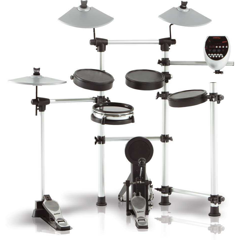 Ashton Rhythm VX Electronic Drum Kit with Dual Zone Snare, Hi-Hat Pedal and Kick Drum Pedal