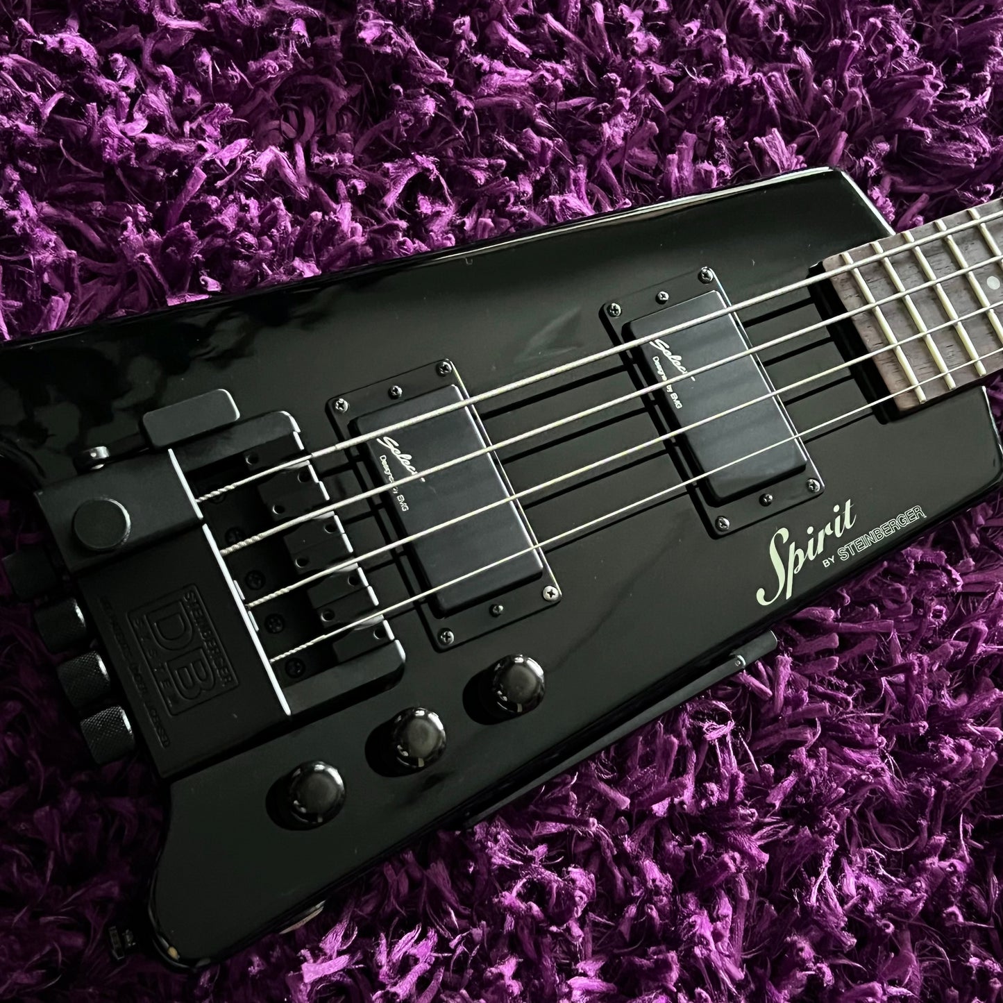 2000s Spirit Steinberger XT-2DB Headless Bass Guitar Black (Made in Korea)