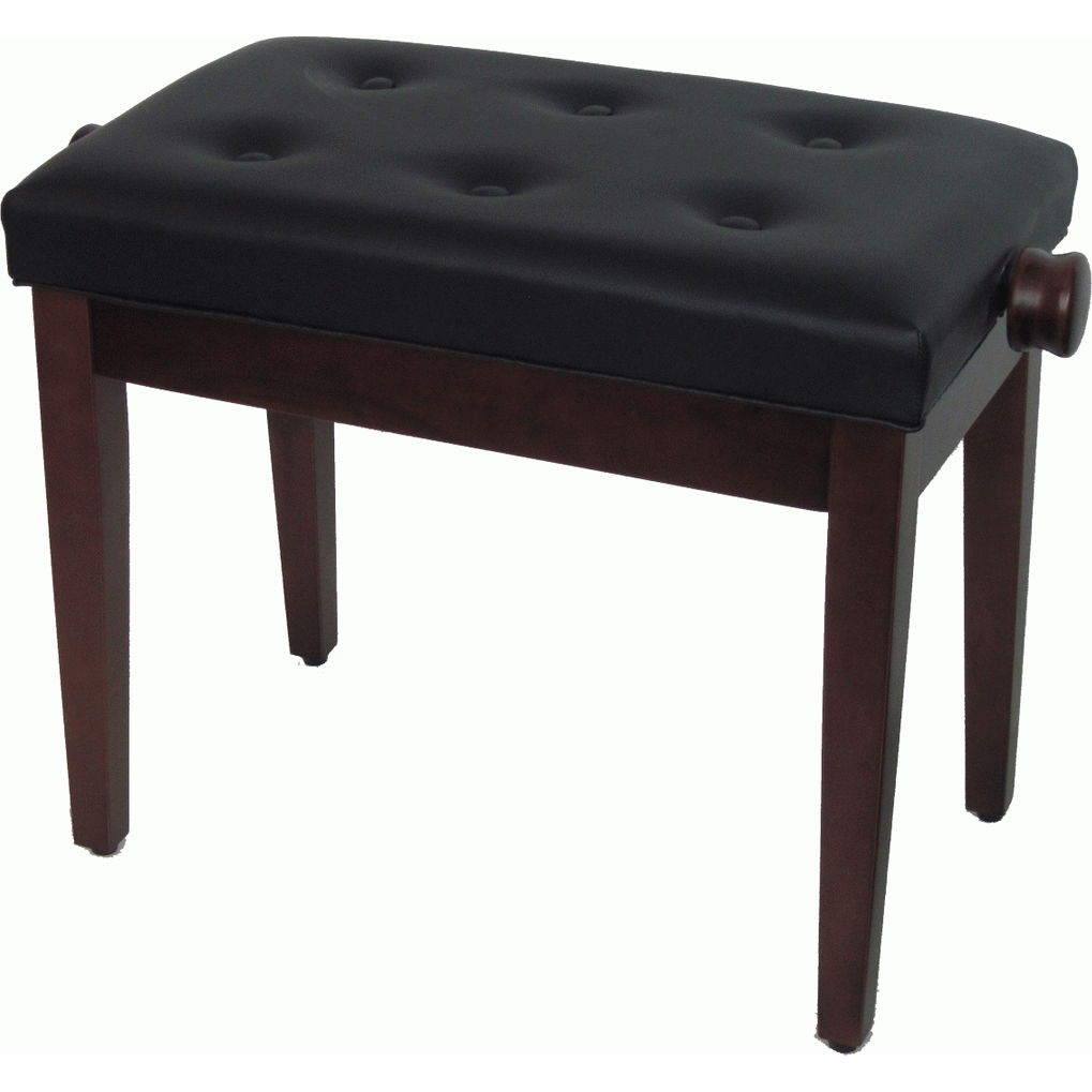 Ashton APB200MRWBT Piano Stool - Rosewood Legs with Black Padded Top