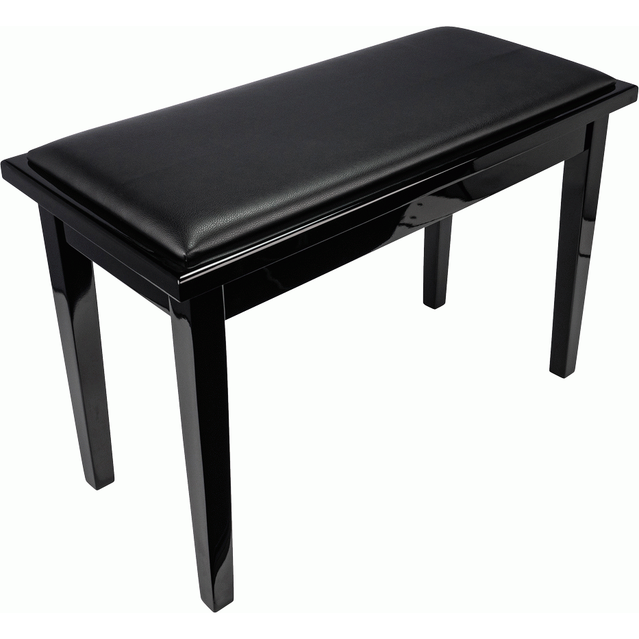 Beale BPB110BK Basic Duet Piano Bench with Storage in Black