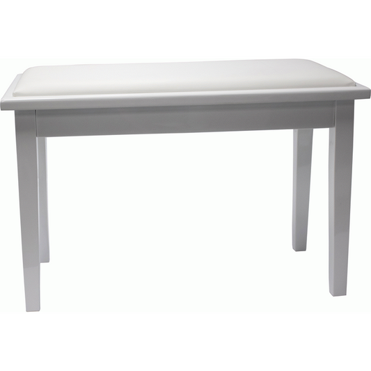 Beale BPB110WH Basic Duet Piano Bench with Storage in White