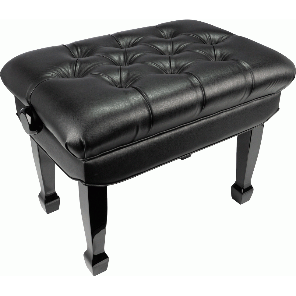 Beale BPB330BK Deluxe Grand Piano Bench in Black