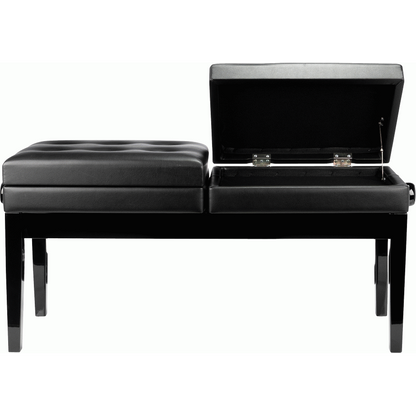 Beale BPB990BK Dual Piano Bench Dual Adjustable Duet in Black