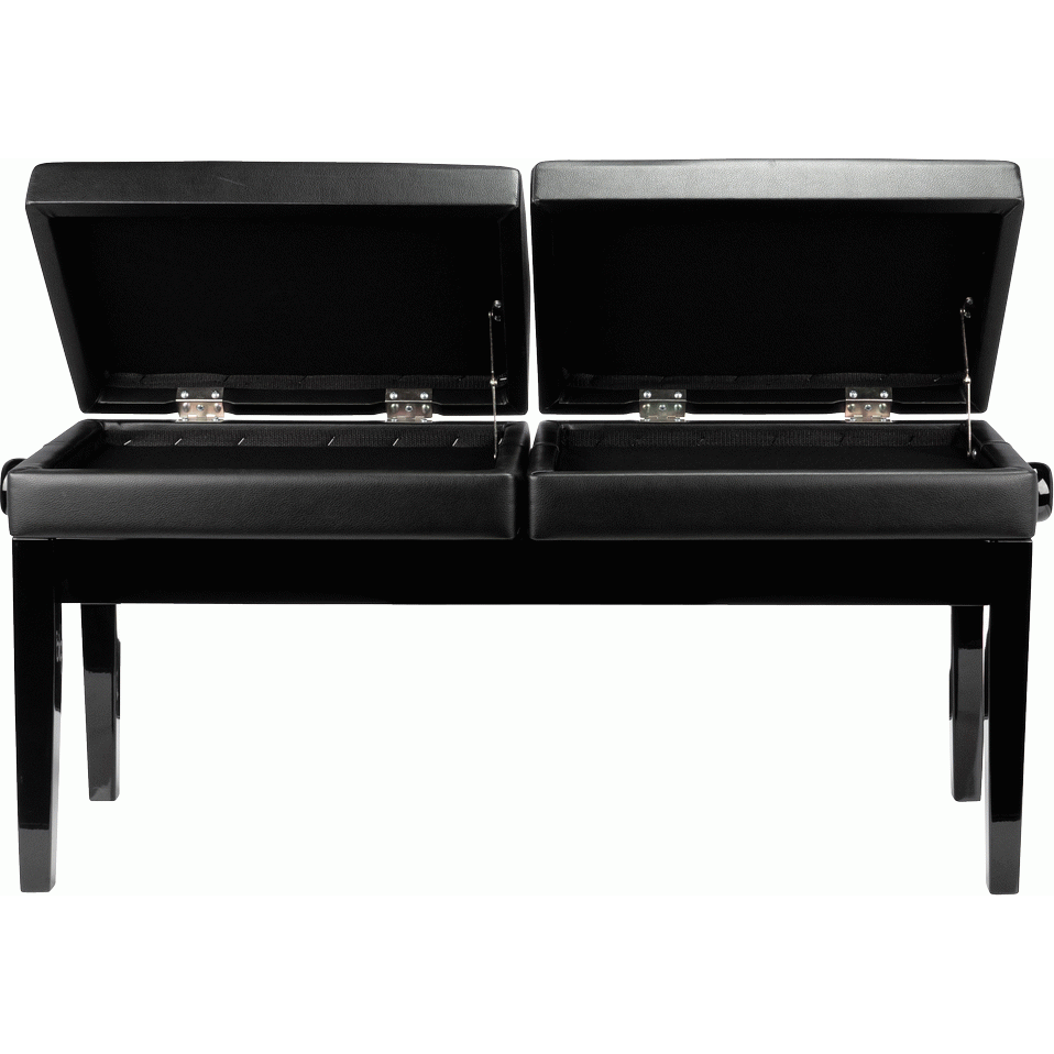 Beale BPB990BK Dual Piano Bench Dual Adjustable Duet in Black