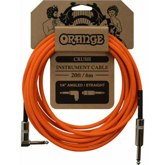 Orange CA037 Crush 20 Ft Guitar Cable Angled Jack