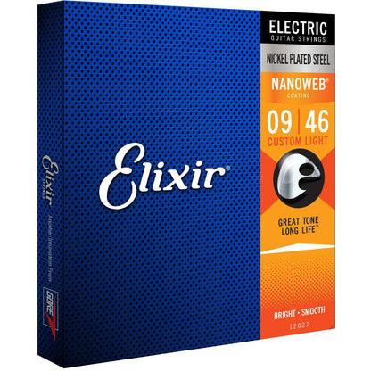 Elixir Nanoweb Nickel Electric Guitar Strings 9-46