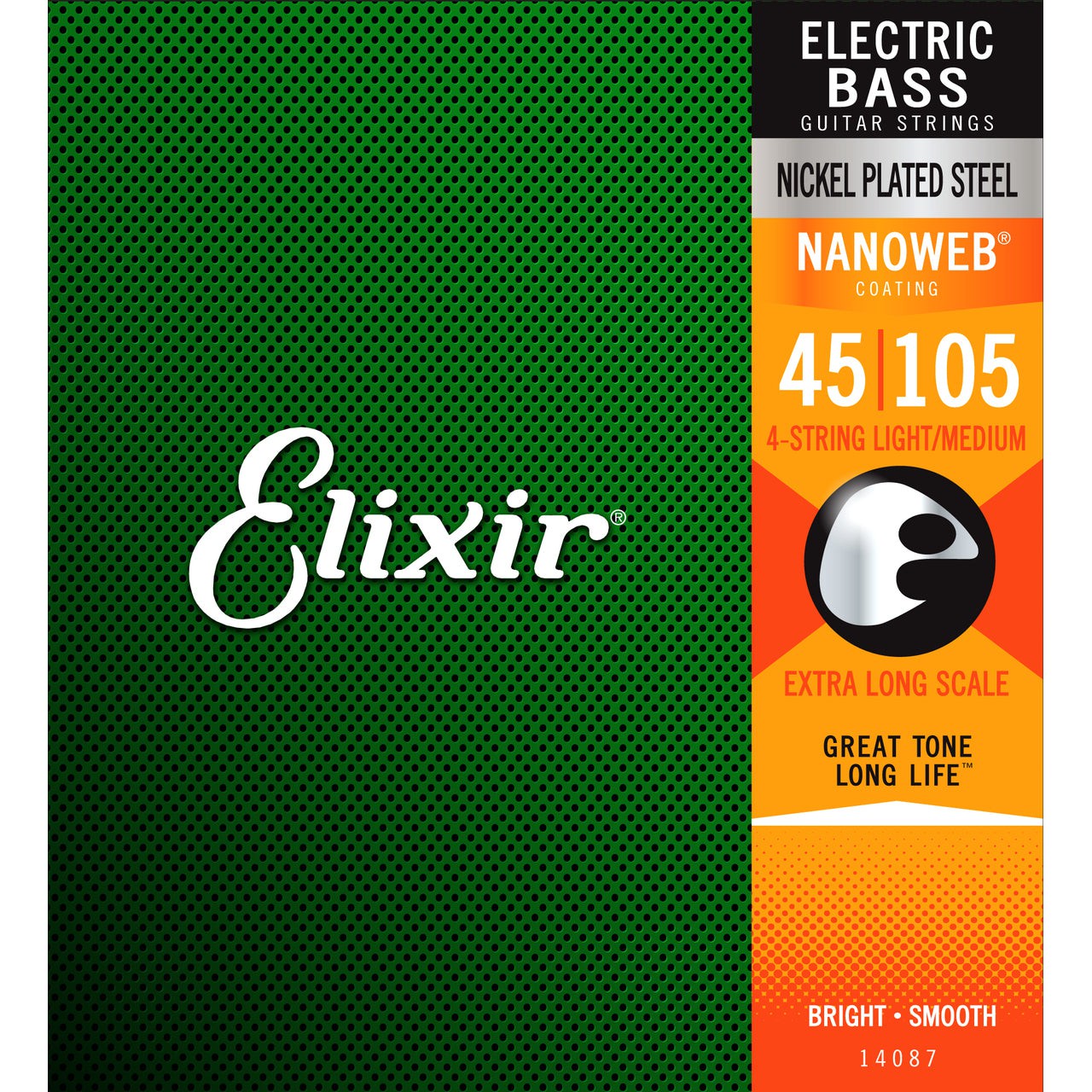 Elixir Nanoweb Nickel Bass Strings 45-105 (XLong)