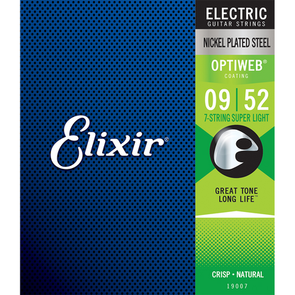Elixir Optiweb Nickel Electric Guitar Strings 9-52 (7 String)