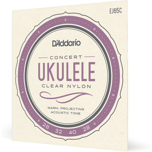 D'Addario EJ65C Pro-Arté Custom Extruded NylonUkulele Strings, Concert