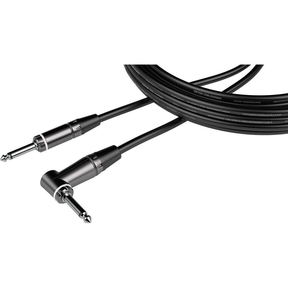 Gator Composer Series 10 Foot Straight to Right Angle Instrument Cable