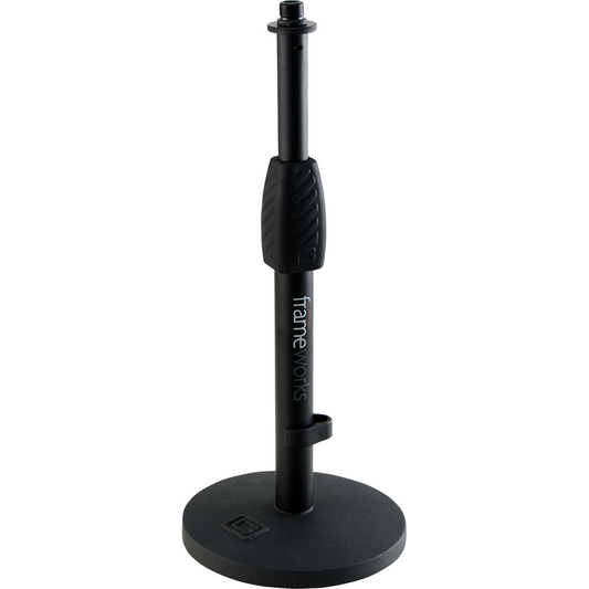 Gator GFW-MIC-0601 Desktop Microphone Stand With Round Base And Twist Clutch