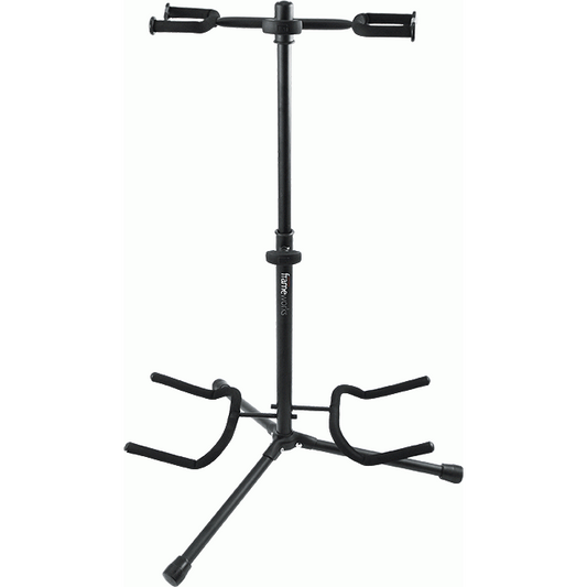 Gator GFWGTR2000 Frameworks Double Guitar Stand with Heavy Duty Tubing and Instrument Finish Friendly Rubber Padding