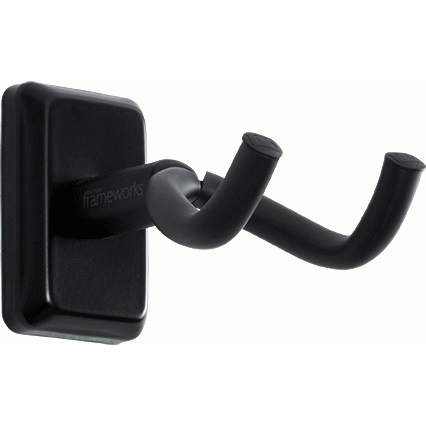 Gator GFWGTRHNGRBLK Frameworks Wall Mounted Guitar Hanger with Black Mounting Plate