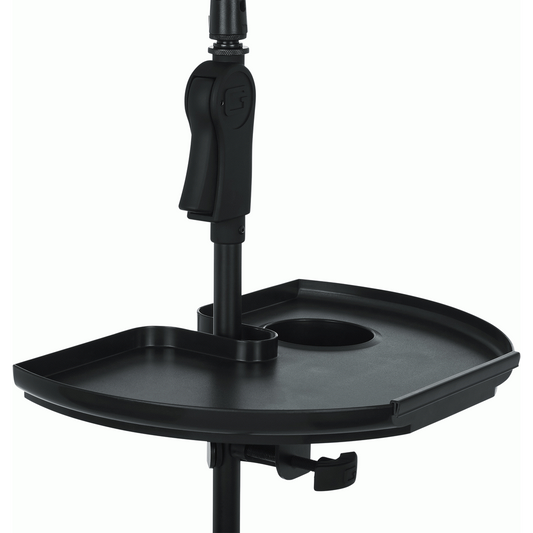 Gator GFWMICACCTRAY Frameworks Microphone Stand Accessory Tray with Drink Holder and Guitar Pick Tab