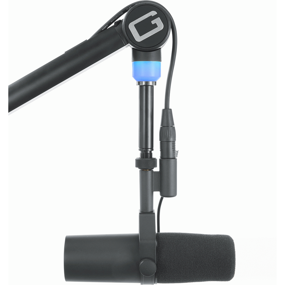 Gator GFWMICBCBM4000 Professional Desktop Broadcast/Podcast Microphone Boom Stand with On-Air Indicator Light