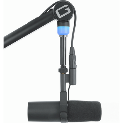 Gator GFWMICBCBM4000 Professional Desktop Broadcast/Podcast Microphone Boom Stand with On-Air Indicator Light