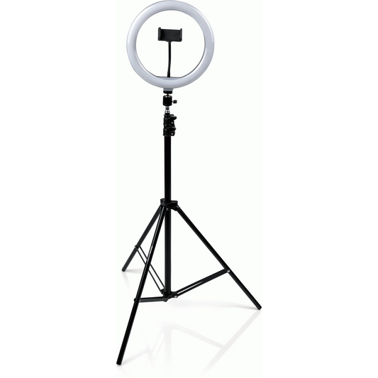 Gator GFWRINGLIGHTTRIPD 10-Inch LED Ring Light Stand with Phone Holder & Tripod Base
