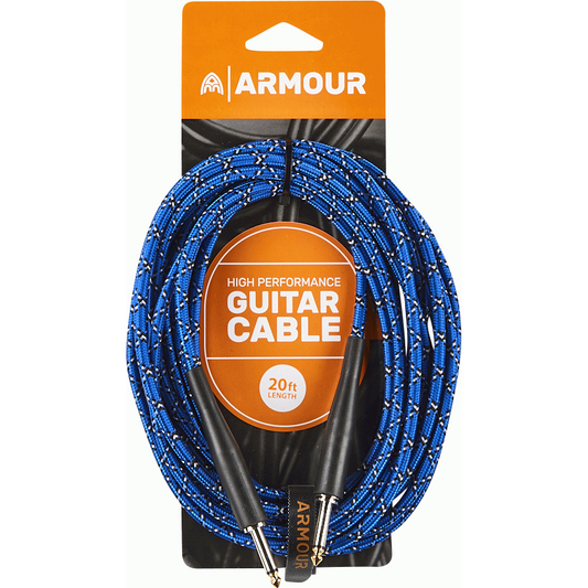 Armour GW20P Guitar 20 Foot Woven Blue Python