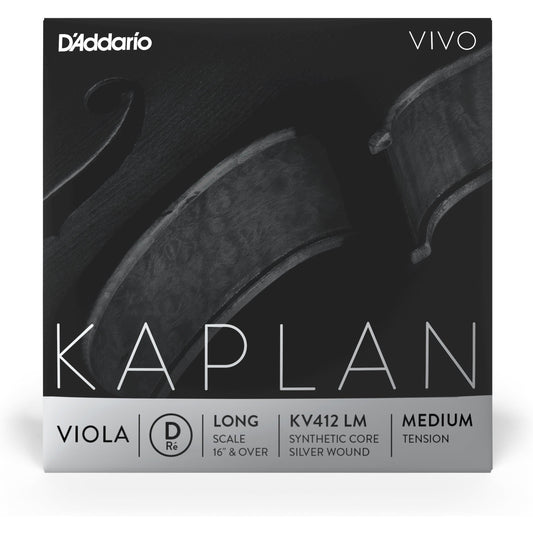D'Addario Kaplan Vivo Viola D String, Long Scale, Medium Tension