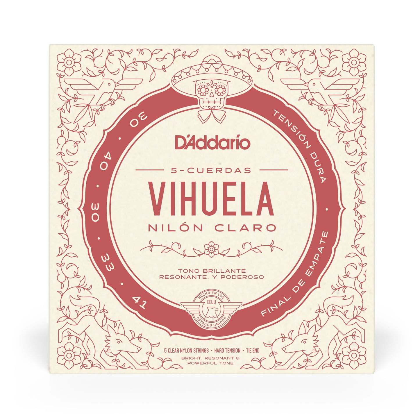 D’Addario MV10H Vihuela Hard Tension Strings