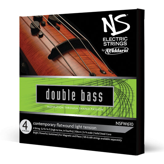 D'Addario NS Electric Contemporary Bass String Set, 3/4 Scale, Light Tension