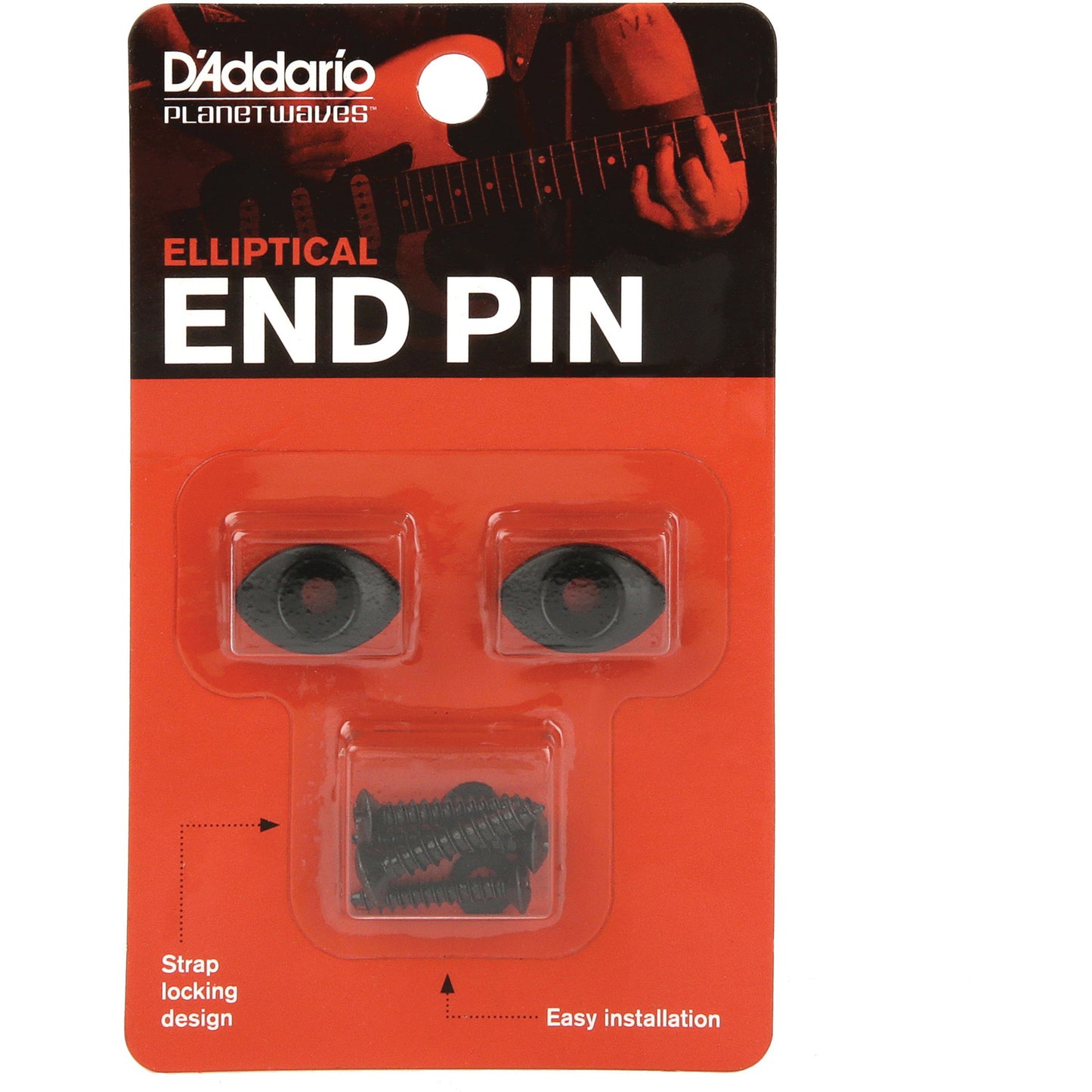 D'Addario Elliptical End Pins, Black