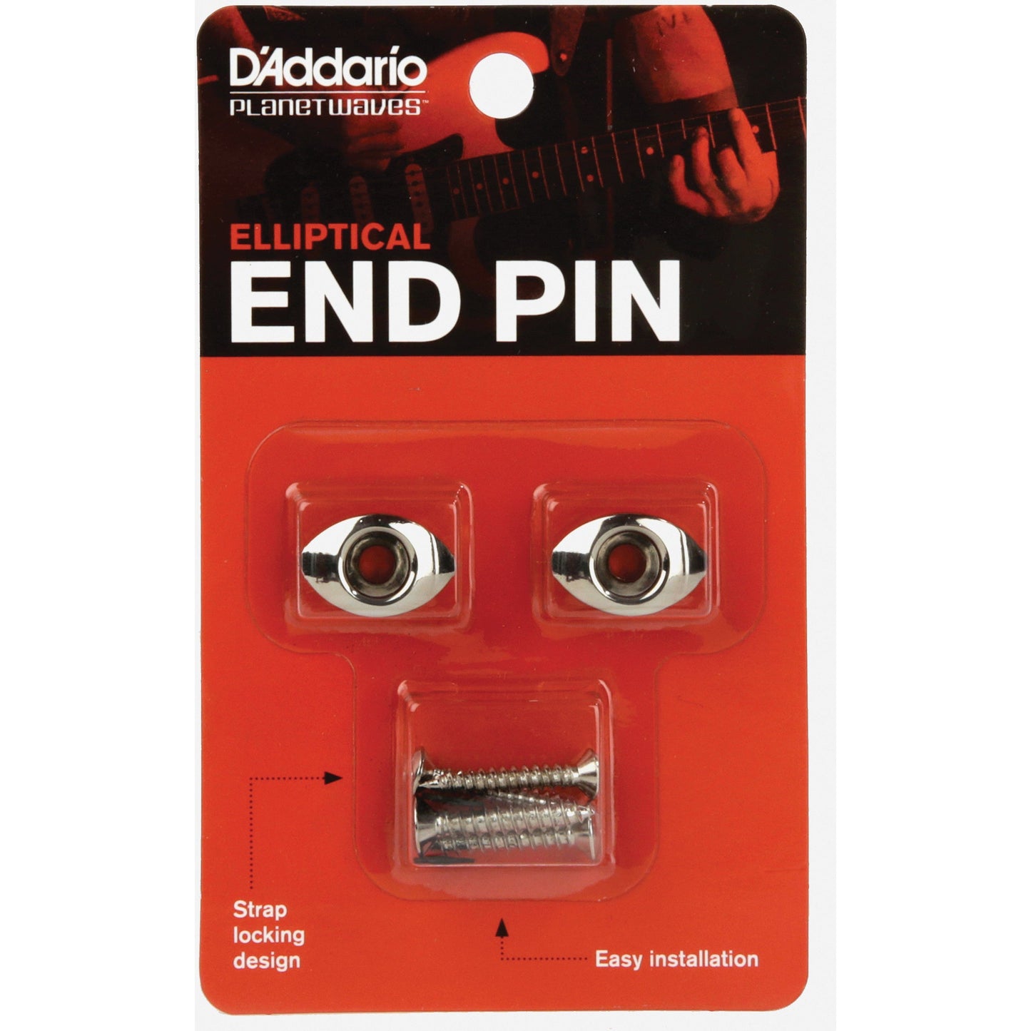 D'Addario Elliptical End Pins, Chrome