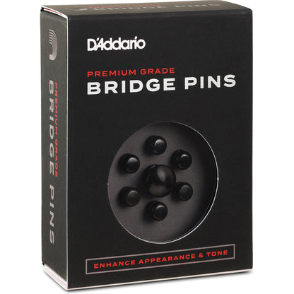 D'Addario Ebony Bridge Pins with End Pin Set, Ebony