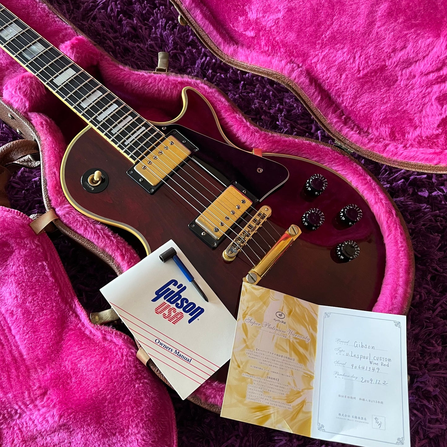 1991 Gibson Les Paul Custom Wine Red (OHSC + Candy)