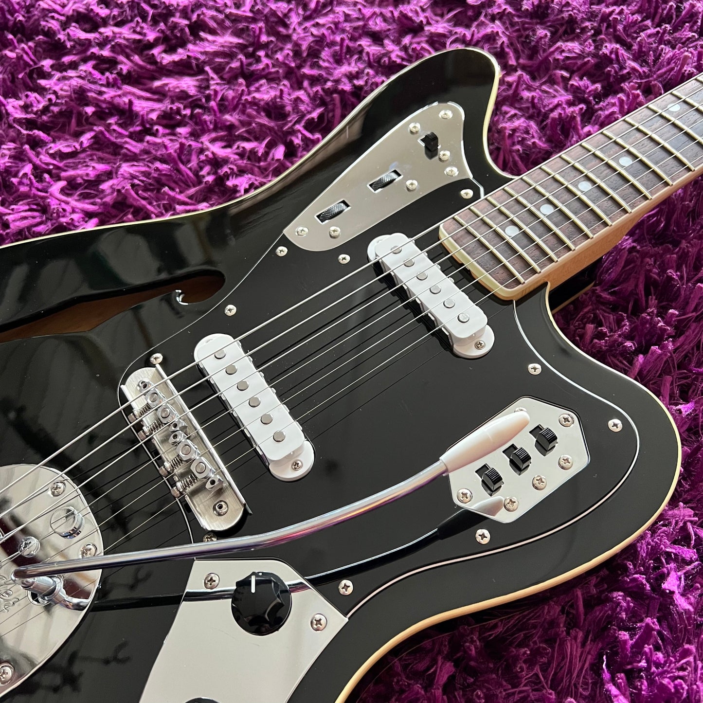 2012 Fender Jaguar Thinline Black Limited Edition Model (MIJ) (w/ HSC)