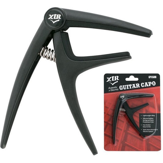 Acoustic Electric Guitar Capo XTR Curved Black Trigger Style GPX50B