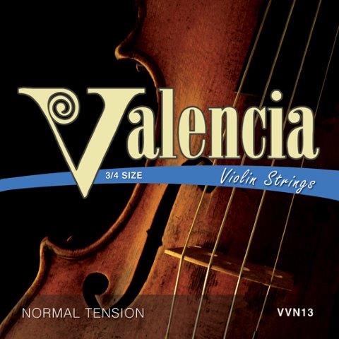 Valencia Violin Strings 3/4 Size Beginner Full Set Steel