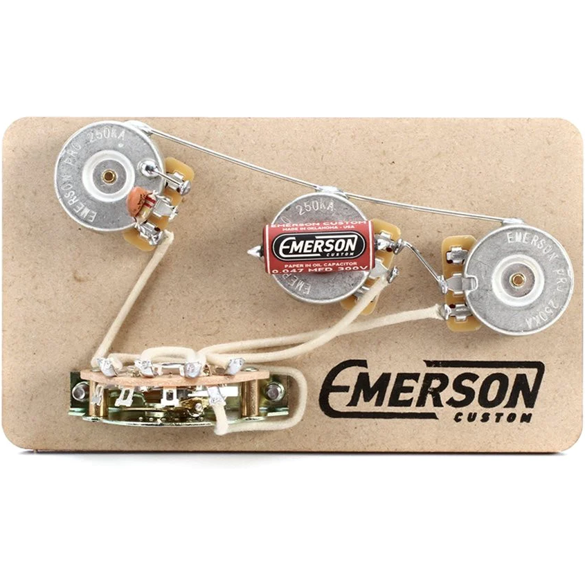 Emerson Custom Prewired Kit Stratocaster 5-Way 250K Pots