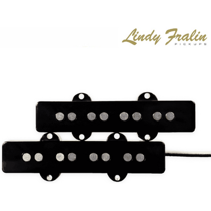 Lindy Fralin Jazz Bass Pickups Set - Standard Wind - Black Covers