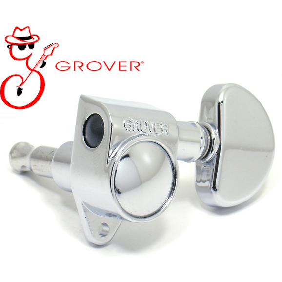 Grover Genuine 3-A-Side Rotomatic 102C Machine Heads Tuners Chrome Les Paul