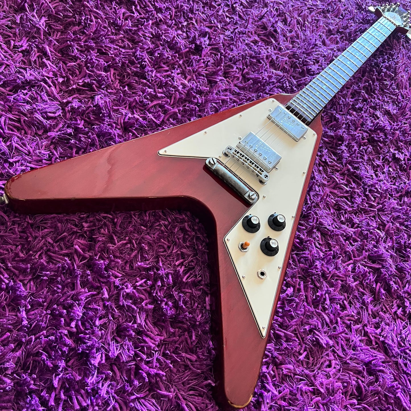 Early 1970s Greco FV-500 Flying V Cherry Red (Matsumoku Pre-Serial)