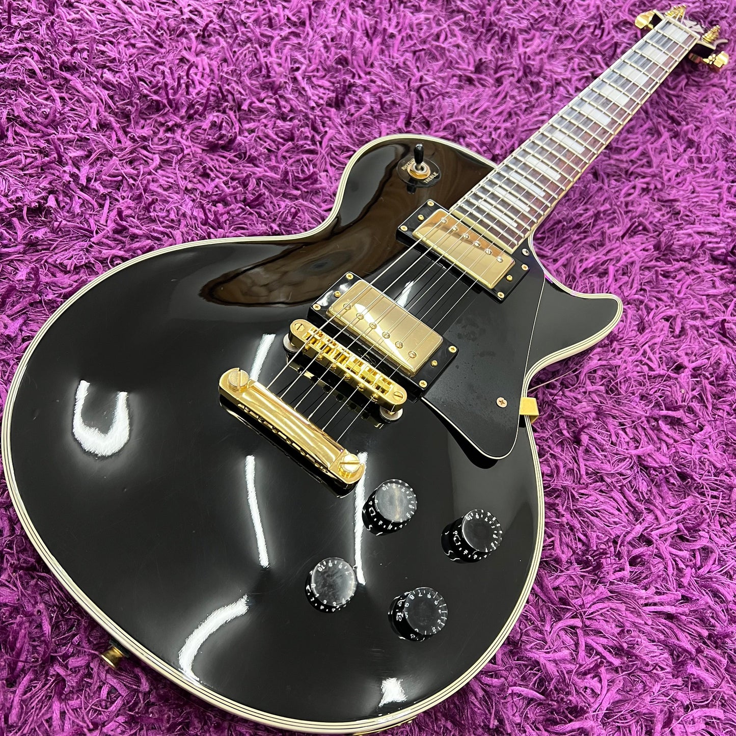 PhotoGenic LP-300 Les Paul Custom Style Electric Guitar Black Beauty