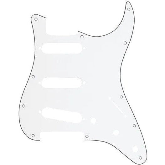 11 Hole Scratchplate Pickguard Strat Stratocaster Guitar Japanese White/Black/White